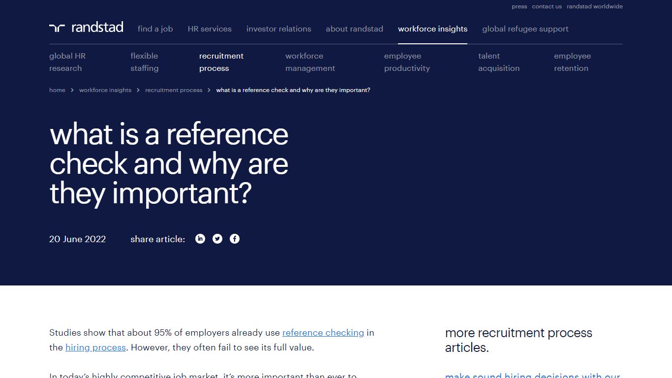 What is a reference check and why are they important? - Randstad