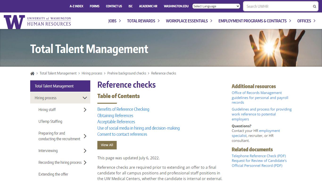 Reference checks - Total Talent Management